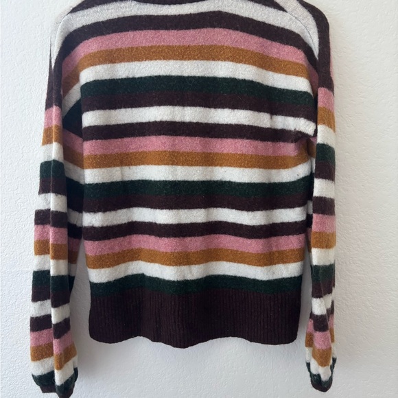 Madewell Striped Payton pullover alpaca blend cozy sweater size Small - Picture 5 of 6